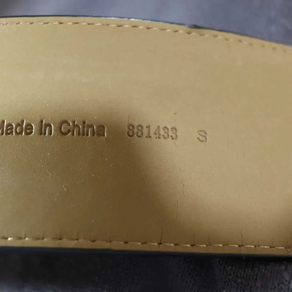 Banana Republic Chunky Wide Faux Leather Croc Textured Belt Y2K Small